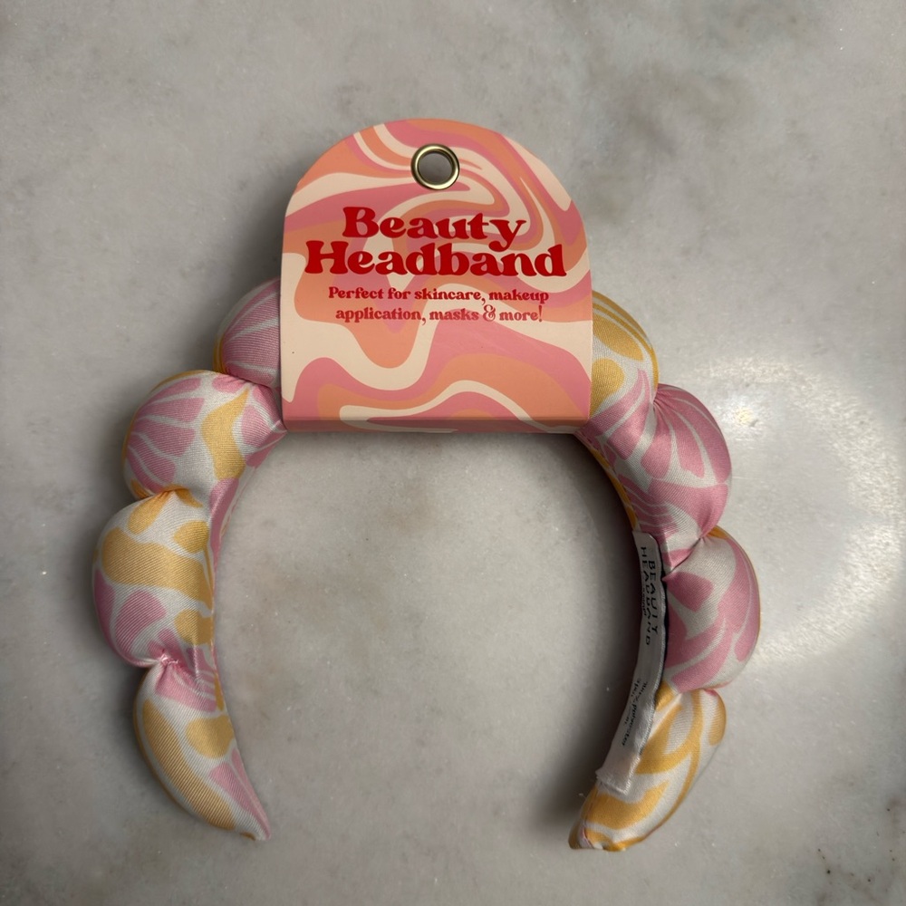 Pink and Yellow Patterned Headband
